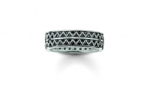 Thomas Sabo Silver & Black Zirconia Ring 